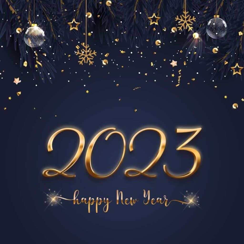 Happy New Year 2023 Images black background - zero motivational