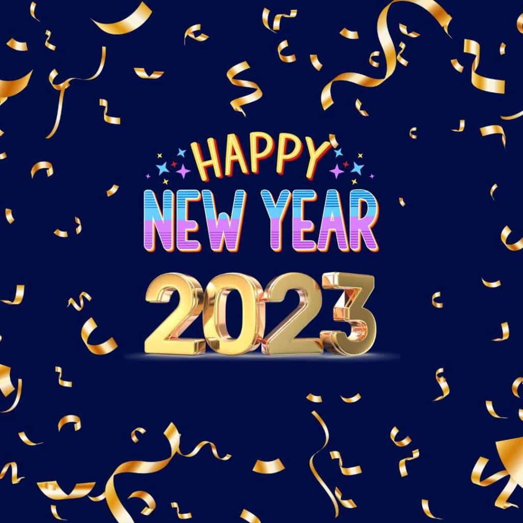 Happy New Year 2023 Images with colourful - zero motivational